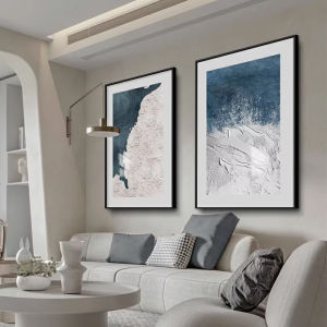 YASISHA | Modern Abstract Art Decor for Living Room Blue Wall Art