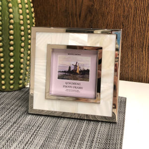 Modern Minimalist Shell Photo Frame Tabletop Sample Room Bedside Table Decorative Accessories Luxury Metal Entrance Practical Ornaments