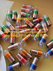 Bóng đèn led xi nhan bóng lùi phanh 12v 24v cho xe máy ô tô (BÓNG LED CÁC MÀU)