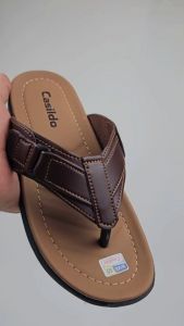 Casildo Sandal Kasual Pria Japit Sendal Cowok Kulit Size 39-43