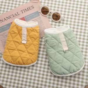 Warm Fleece Lined Dog Vest for Autumn And Winter Teddy Bichon Pomeranian Small Dogs And Kittens Pulling Harness Pet Clothes