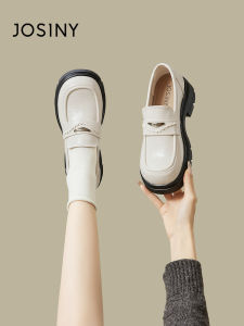 Josiny | White Chunky Loafers Womens