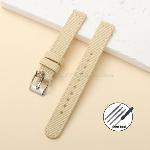 langley | 8mm 10mm 12mm Nylon Watch Strap for Women Men Soft Canvas Woven Wristband Universal Sport Replacement Bracelet for Armani for DW
