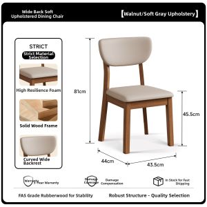 XIANGNANSONG | Walnut Upholstered Solid Wood Chair