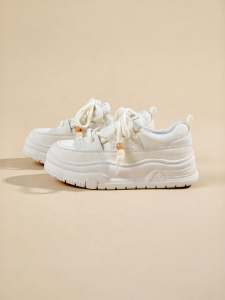 Semir | Versatile Thick Sole Womens White Shoes