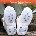 Transparent Ice Climbing Shoe Crampons Outdoor Anti-Fall Slipping Proof Winter Sports Climbing Mountaineering Travel Gear. 