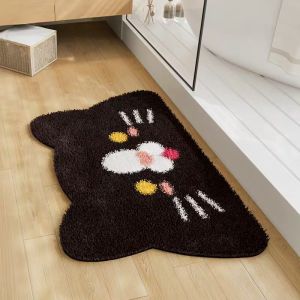 Thảm Chống Trượt Phòng Tắm Dễ Thương Hoạt Hình Bằng Vải Nỉ Có Thể Giặt Máy Thảm Vệ Sinh Thấm Nước Thảm Chân Hình Dạng Không Thể Tùy Chỉnh