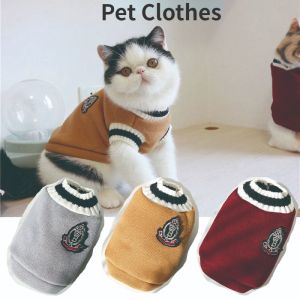 Pet Clothes Striped Vest Pet Dog Clothing Supplies Breathable Academy Style Cat Dog Clothes