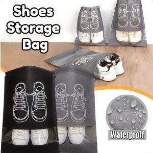 Shoes Storage Organizer Bags Non-woven Travel Portable Closet Bag Waterproof Pocket Clothing Shoes Tranparent Storage