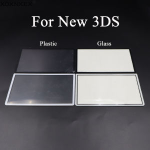 XOXNXEX 1Pcs Black & White Glass & Plastic Lens LCD Screen Glass Cover Replacement for New 3DS Game Console LCD Screen