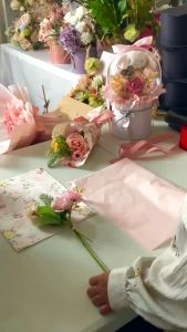 20 Lembar Flower Wrapping Pearl Paper Sydney Kertas Bunga Buket Florist Wrapping KB6255