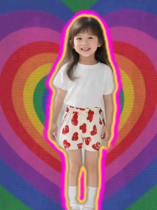 【พร้อมส่งจากกรุงเทพ】🚀 กางเกงขาสั้นเด็กผู้หญิง ลายสตรอว์เบอร์รี เอวโบว์ ผ้าฝ้าย 2-10 ปี