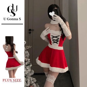 U Gonna S Giáng Sinh Quần Áo Ngủ Cho váy nữ Màu Đỏ Không Tay nâng Đồ Lót Quần Áo Ngủ Thời Trang 2025 Mới Thiết Kế Đàn Hồi Đảng Món Quà Giáng Sinh