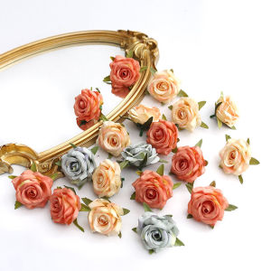 Vật Liệu Làm Hoa Giả DIY Hoa Lụa Hoa Giả Vật Liệu Trang Trí Mũ Hoa Trang Trí Nhà Phong Cách Đồng Quê Hoa Hồng Hoa Tươi