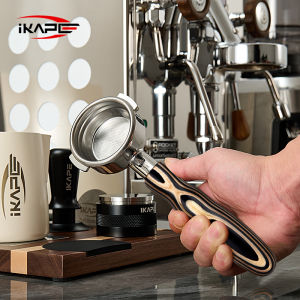 IKAPE | IKAPE Espresso Bottomless Portafilter for Delonghi/Barsetto/Berivlle/Lamarzocco/E61 Coffee Machine Accessories 51/54/58mm