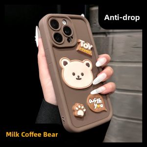 MENGKE.CASE | Full Coverage Thickened Ins Style Cartoon Bear Phone Case