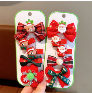 New style girls hairpins childrens Christmas hair accessories cute hairpins holiday dress-up small clips Christmas headdress