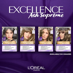LOreal Loreal Paris Excellence Ash Supreme Hair Dye - 7.12 Honey Ash