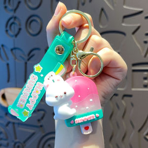 กุญแจกระเป๋าสัตว์กระต่ายน่ารักฤดูร้อน เข็มขัดผู้ชาย เข็มขัดผู้หญิง เข็มขัดรูปส้ม เครื่องประดับกระเป๋าสัตว์ จี้ของเล่นคู่