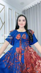 Dress Wanita Semuk Marimar Pita Sharma Katun Rayon