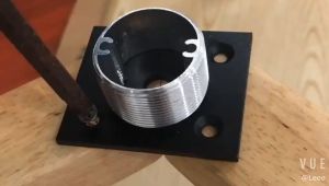 4PCS Aluminum Furniture Feet Black Metal Home Thread Sofa Furniture Leg Cabinet Table TV Round Legs Support with Screws Cupboard Sofa Kitchen Couch Bookcase Feets 15cm 6inch Height Thickened