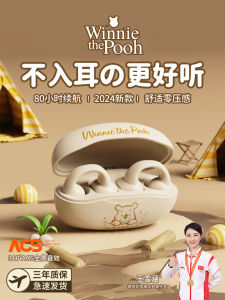 Disney Collaborative Wireless Bluetooth Earclip Bone Conduction Headphones Long Battery Life New 2025 Non-invasive Audio