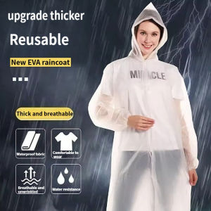 Hot Sale Reusable Transparent Raincoat for Man & Women Thickening Outdoor Hiking Portable Waterproof Poncho Raincoat Rain Cover