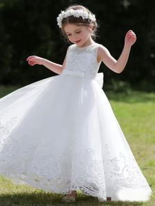 2026 Flower Girl Dresses For Weddings Lace Luxury Vestidos Princess Birthday Party Bridesmaid Dress For Kid 5-12 Years BIBIHOU