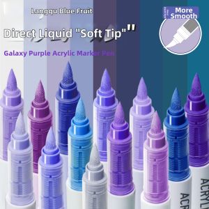 Languo | Bút Vẽ Mềm Đầu Nhựa Acrylic Tan Trong Nước Đựng Được Không Chảy Màu