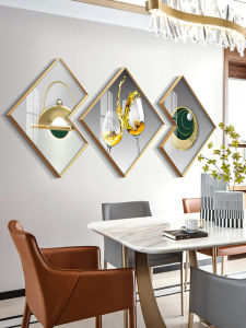 Restaurant Decoration Painting Modern Minimalist Dining Room Wall Decoration Mural Living Room Hanging Painting Creative Wine Glass Wall Painting Three-Piece Painting