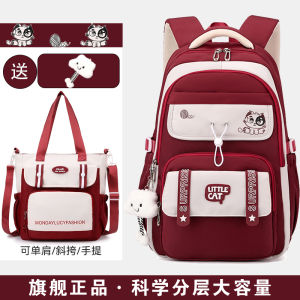 High Capacity School Backpack for Junior And Primary Girls Cute College Style Double Shoulder Bag with Large Capacity And Lightweight Design