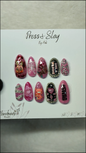 Arias Handmade Press-on Nails |Lollipop ChainsawCutesy&Creepy Vibe |WorkResult from clients inspo
