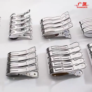 10Pcs Large Clothes Pins Stainless Steel Clothes Pegs Beach Towel Clips Windproof Clothing Drying Clip