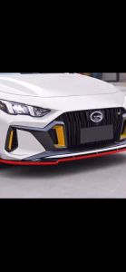 Front Lip Chin Body Kit FIT TO CARS WITH 172CM-178CM BUMPER WIDTH(Black/Red)