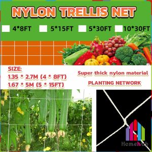 Homehub Garden Durable Nylon Trellis Net Support For Climbing Vine Plants