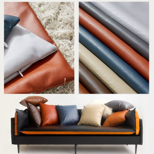 Sarung Bantal Sofa 45x45 Resleting Kulit Sintetis PU Cover Bantal Sofa Kursi