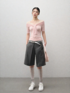 Quần Culottes Chân Rộng Đơn Giản Phong Cách Mùa Hè