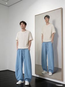 OUMULONG | Quần Dài Nam Mùa Hè Thoáng Khí Chất Liệu Lyocell Linen Form Rộng
