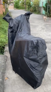 YAMAHA MIO I 125 Akioki Motor Cover Waterproof Makapal Tela (Black) Sun Protection with Storage Bag & Shoe wipes