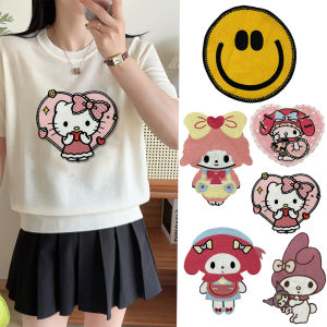 Cute Embroidered Cartoon Girl Pattern Fabric Patch Large Size DIY Clothes Pants Decorative Repair Hole Patch Home Sewing