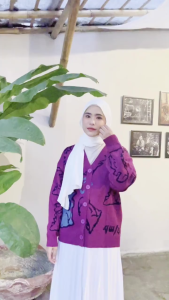 ONLICHILL Cardygan Rajut Premium Dino Cardy / CARDIGAN KOREAN STYLE / CARDIGAN KOREAN / CARDIGAN MURAH / CARDIGAN RAJUT / CARDIGAN RAJUT KNIT PREMIUM / CARDIGAN WANITA TERMURAH / CARDIGAN MOTIF / CARDIGAN DINOSAURUS