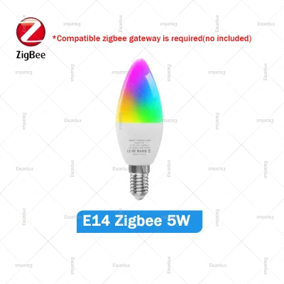 Zigbee 3.0 Smart LED Lamp E27 E14 GU10 RGBCW Light Bulb 85-265V Works with Zigbee2MQTT Home Assistant Alexa Echo Yandex Gateway