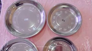 Piring Korea Tebal High Quality / Piring Stainless / Nampan Piring Bulat