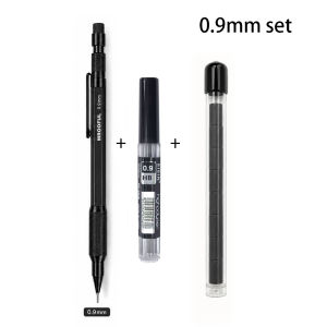 MROOFUL | 0.5/0.7/0.9/1.3mm New Mechanical Pencil with Lead Set Mechanical Pencil for School Writing Art Drawing Supplies Stationery