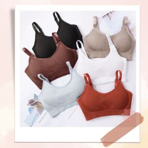 Japanese Style Classic Sports Bra Non-Wired Padded  🍭Push-Up Breathable Comfortable Wire Underwear Lingerie Bralette