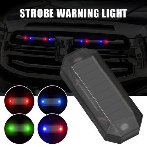 2PCS Car Solar LED Mini Warning Light Night Ride for Motorcycle Electric Vehicle Bicycle Tail Light Anti-rear Strobe Warning Light