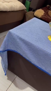 Taplak Meja Renda Motif Kotak-Kotak Desain Tradisional Ukuran Variatif