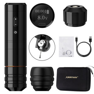 Máy Phun Xăm Không Dây Ambition Ninja Nova 2024/2025 Động Cơ Không Chổi Than Chiều Dài Hành Trình 4.0/3.5mm Truyền Động Trực Tiếp Súng Xăm Điện