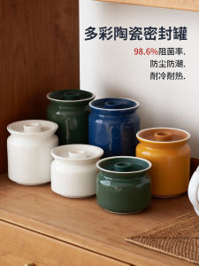 ขวดเครื่องปรุงเซรามิกทนความร้อนสูงแบบปิดผนึก ขวดซอสไข่นก ขวดน้ำมันพริก ภาชนะเก็บส่วนผสมรสเผ็ด