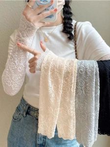 Sun Protection Lace Sleeve Covers Womens Summer Thin Long Shade Sunscreen Arm Protectors Sweet Versatile Scar Veil Covers